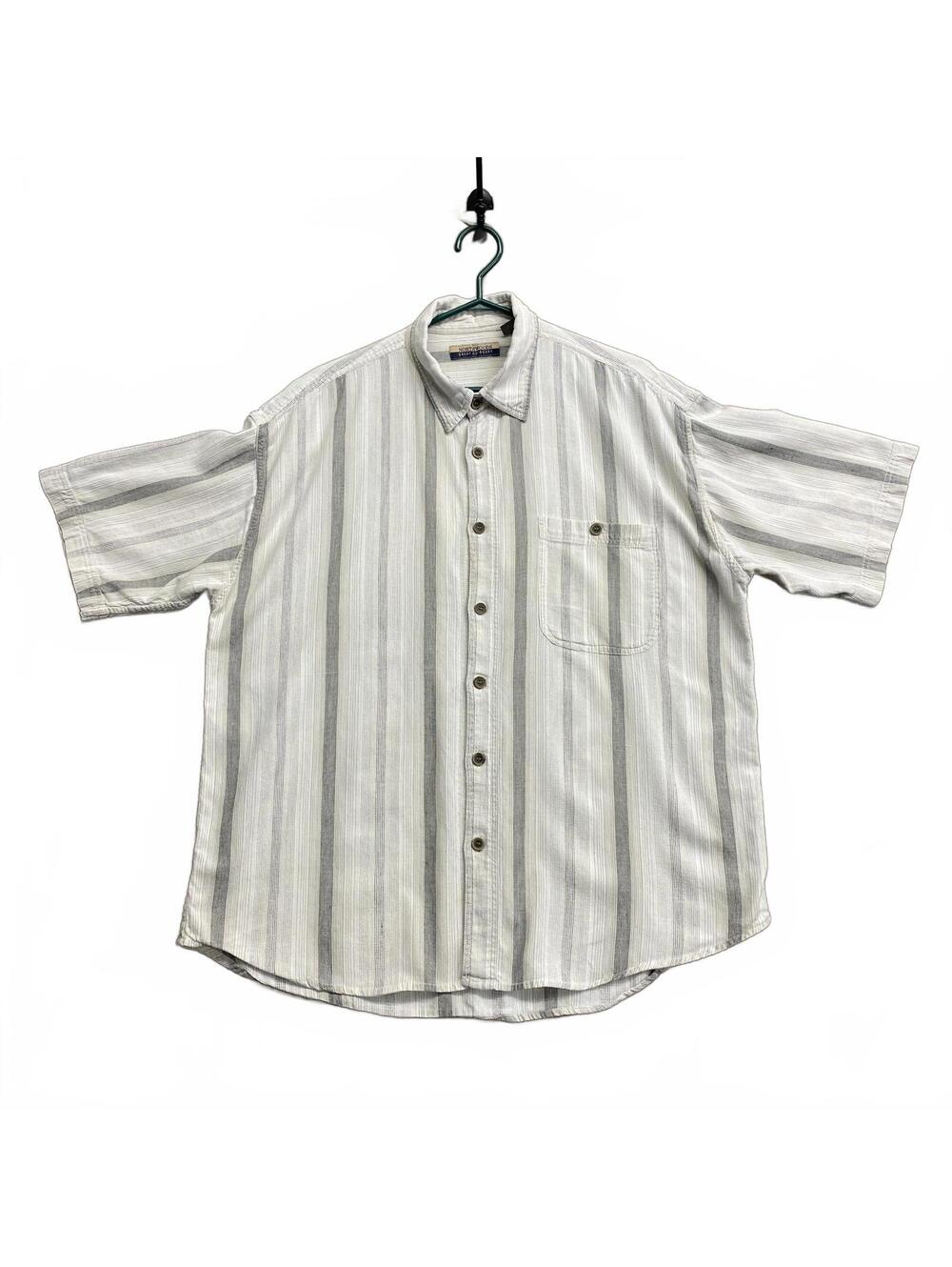 VTG 90's Northwoods Great Outdoors Men's ButtonUp Shirt Striped Pattern Sz Large